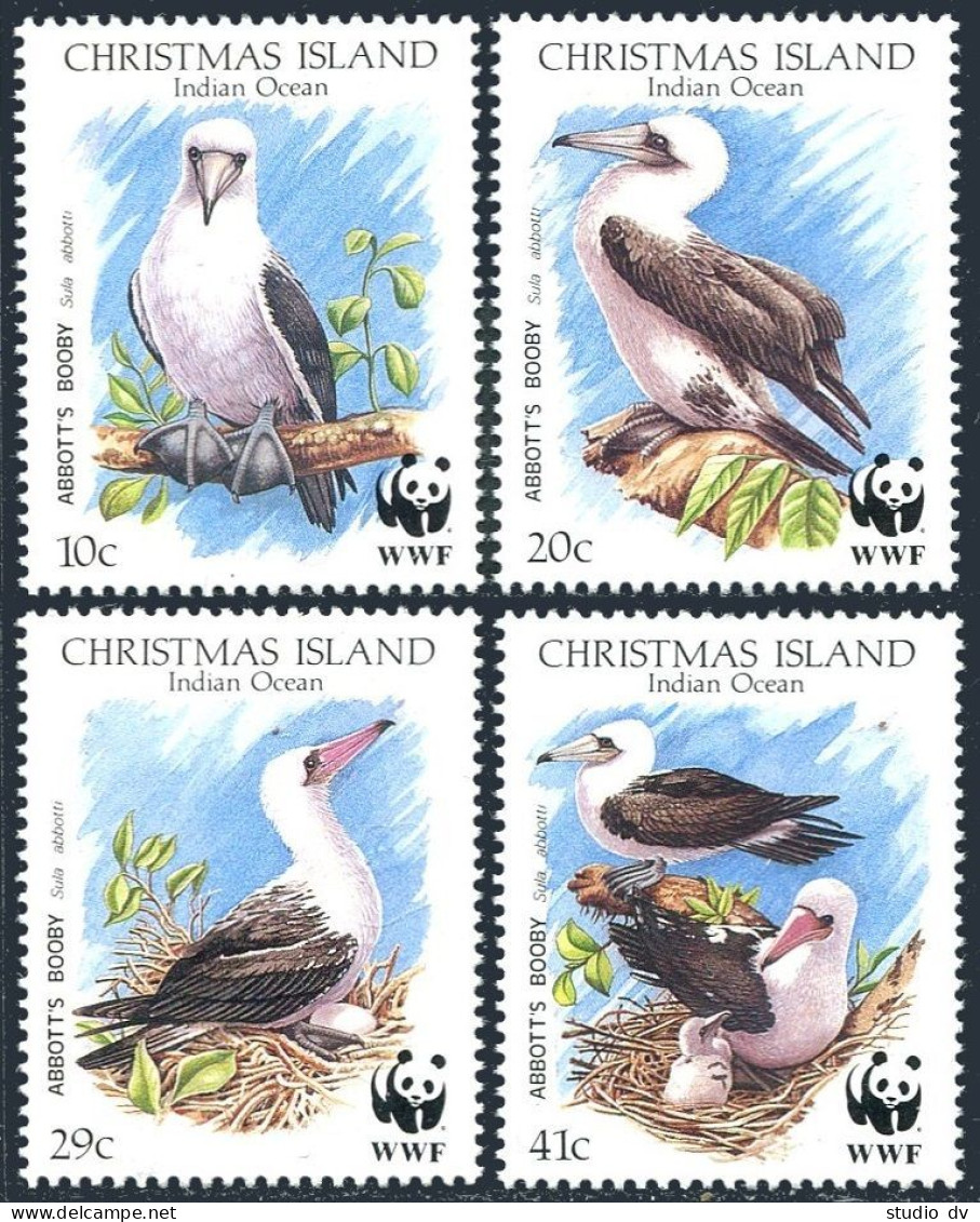 Christmas Isl 270-273, MNH. Michel 303-306. WWF 1990: Abbott's Booby. - Christmaseiland