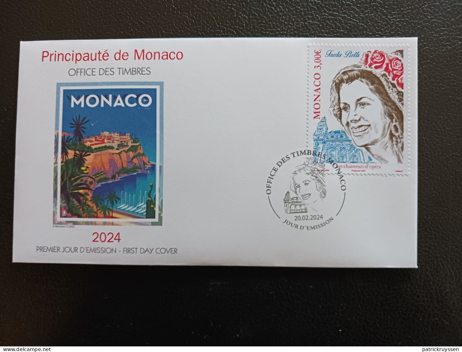 Monaco 2024 Opera Singer Freda BETTI Mezzo Soprano 1924 1979  Walkyrie 1v FDC PJ - Unused Stamps