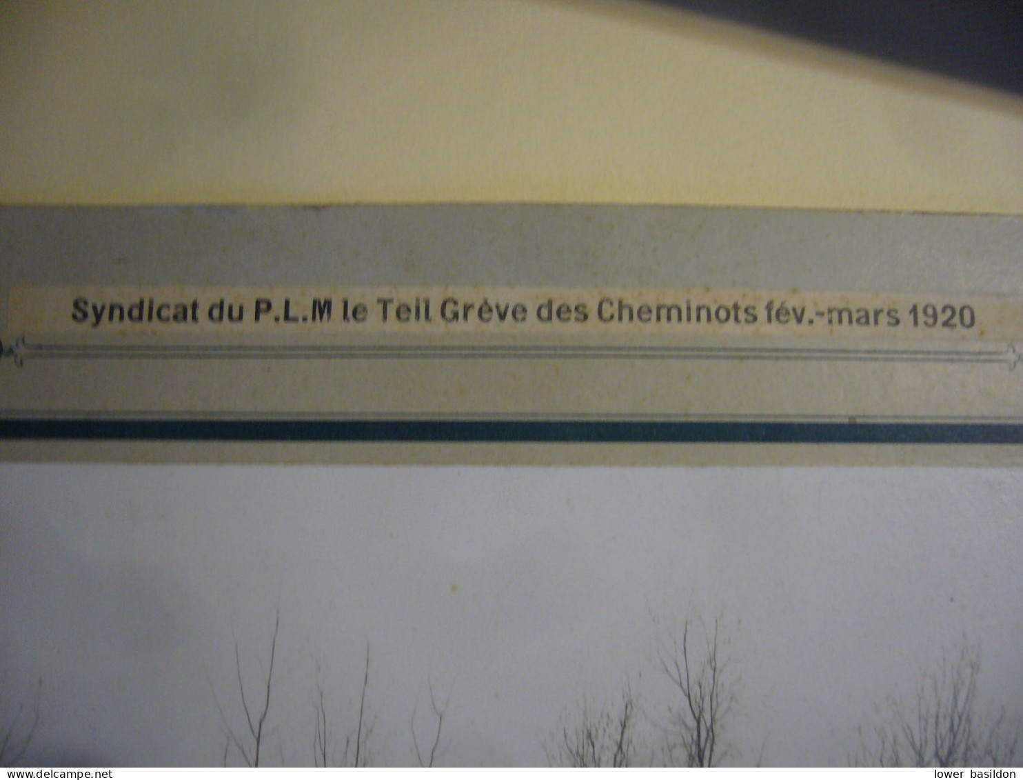 26    MONTELIMAR    Syndicat Du P L M, Le Teil    Grève Des Cheminots, 1920  (photo Foguet)   27x21 - Places