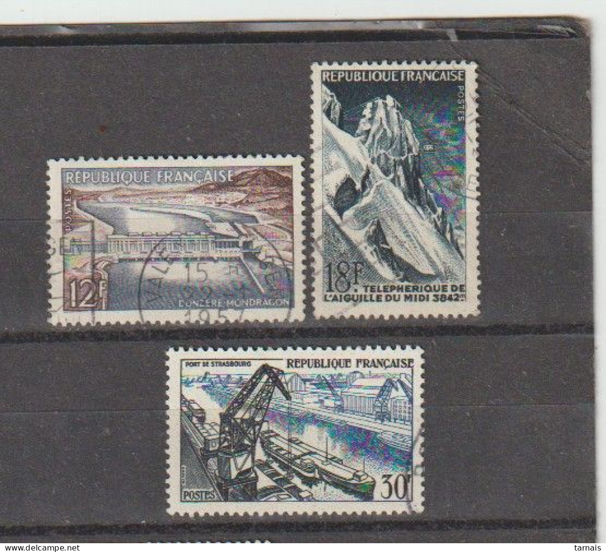 1956 N°1078 à 1080 Réalisations Techniques Oblitérés (lot 29) - Oblitérés