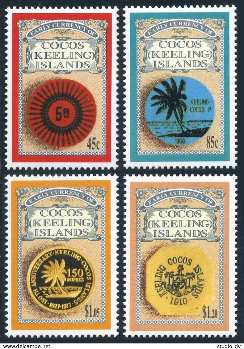 Cocos Isls 274-277,MNH.Michel 290-293. Island Currency Tokens,1993. - Kokosinseln (Keeling Islands)