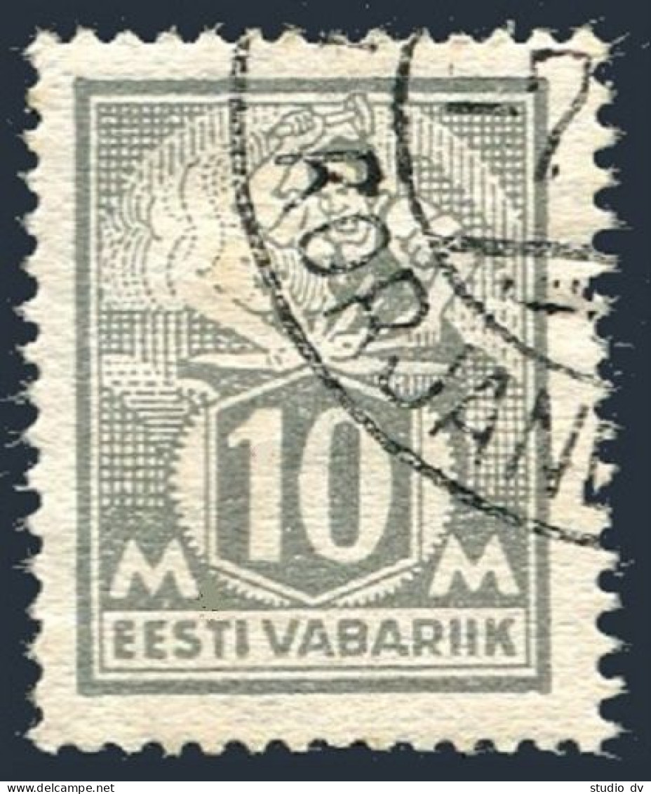 Estonia 89, CTO. Michel 73. 3rd Philatelic Exhibition, 1928. Blacksmith. - Estonie