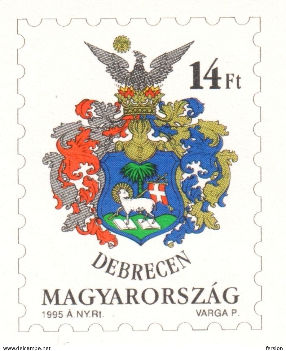 JESUS Christ Trilogy - Painting MUNKÁCSY 1995 HUNGARY COAT Of Arms / CITY Debrecen STATIONERY POSTCARD - Ganzsachen