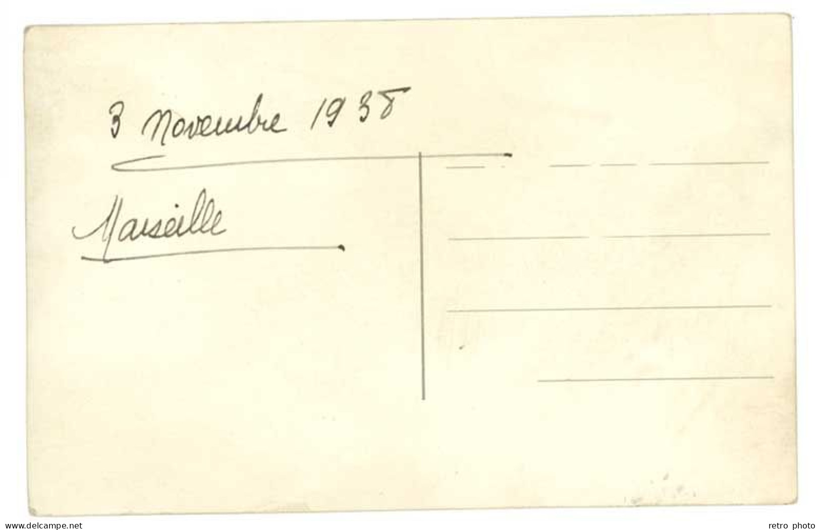 Cpa Carte-photo " Marseille 1938 ", Famille Attablée En Terrasse De Restaurant, Pub Cassis Bodin - Unclassified