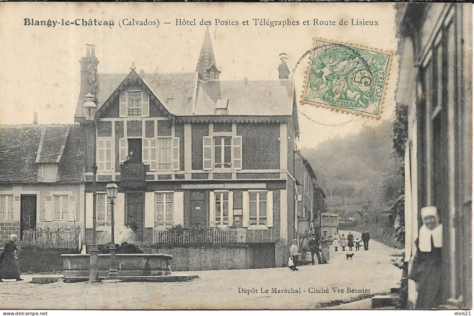 BLANGY LE CHATEAU Hôtel Des Postes Et Télégraphes Et Route De Lisieux - Sonstige & Ohne Zuordnung