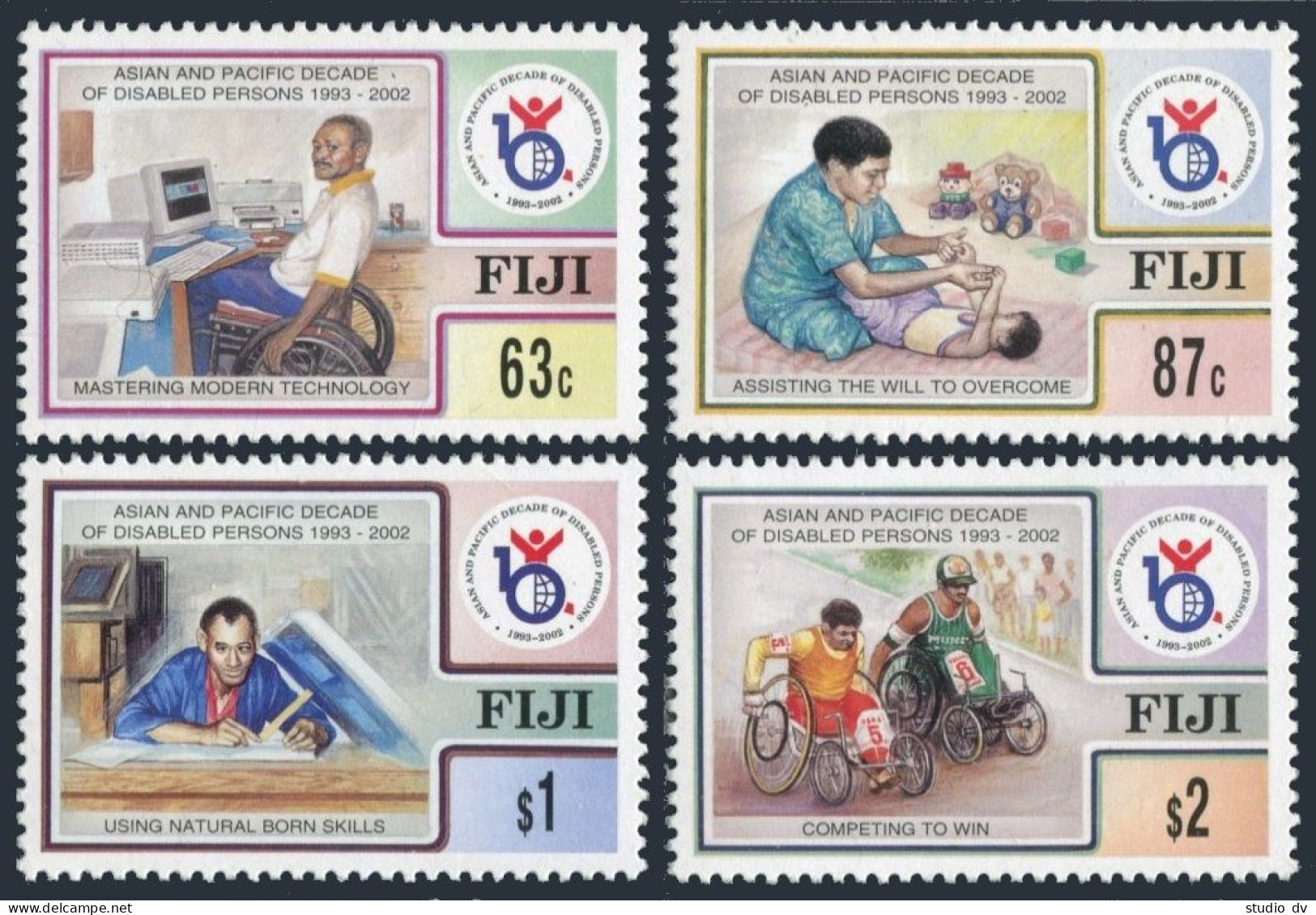 Fiji 810-813,MNH.Michel 835-838. Decade Of Disabled Persons,1998. - Fiji (1970-...)