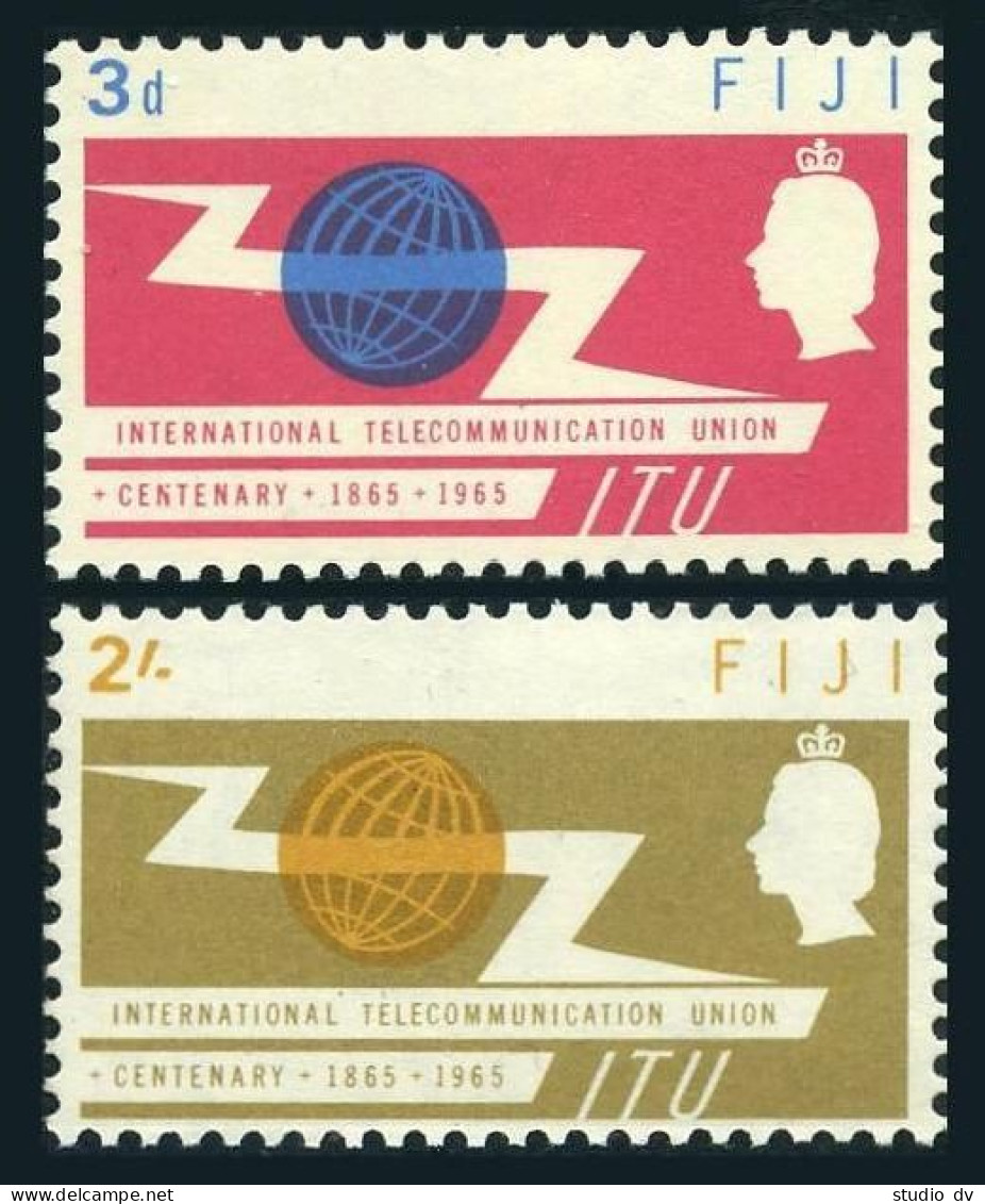 Fiji 211-212, MNH. Michel 183-184. ITU-100, 1965. - Fidji (1970-...)