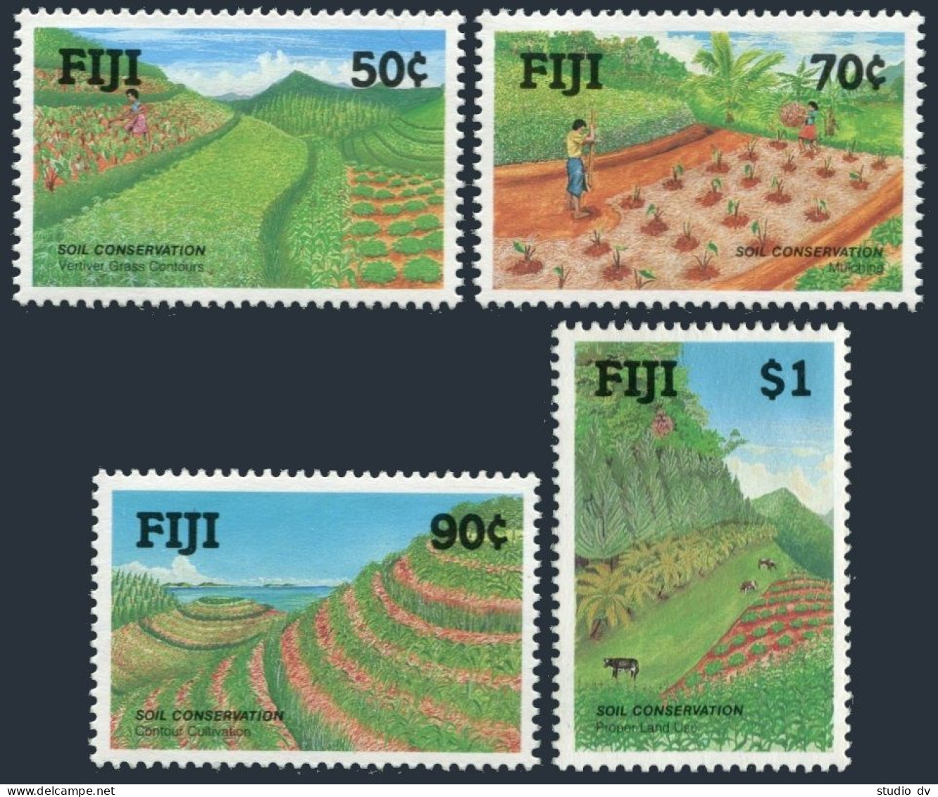 Fiji 625-628, MNH. Michel 620-623. Soil Conservation, 1990. - Fidji (1970-...)