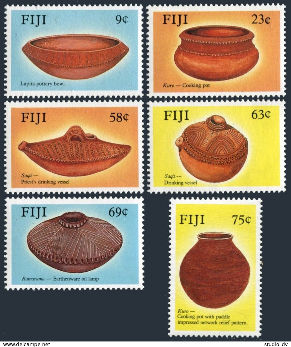 Fiji 585-590, MNH. Michel 580-585. Pottery 1988. - Fiji (1970-...)