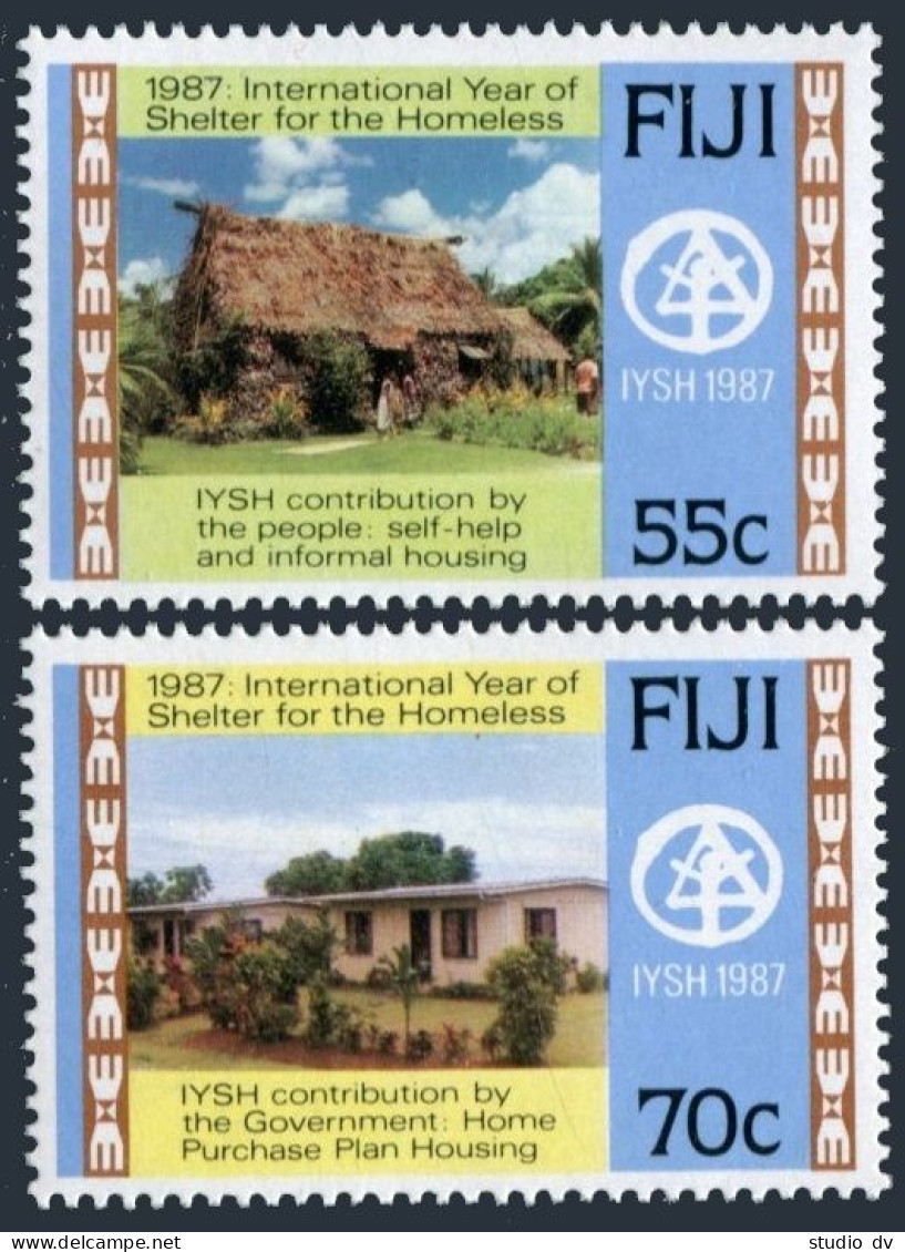 Fiji 572-573, MNH. Michel 566-567. Year Of Shelter For The Homeless IYSH-1987. - Fidji (1970-...)