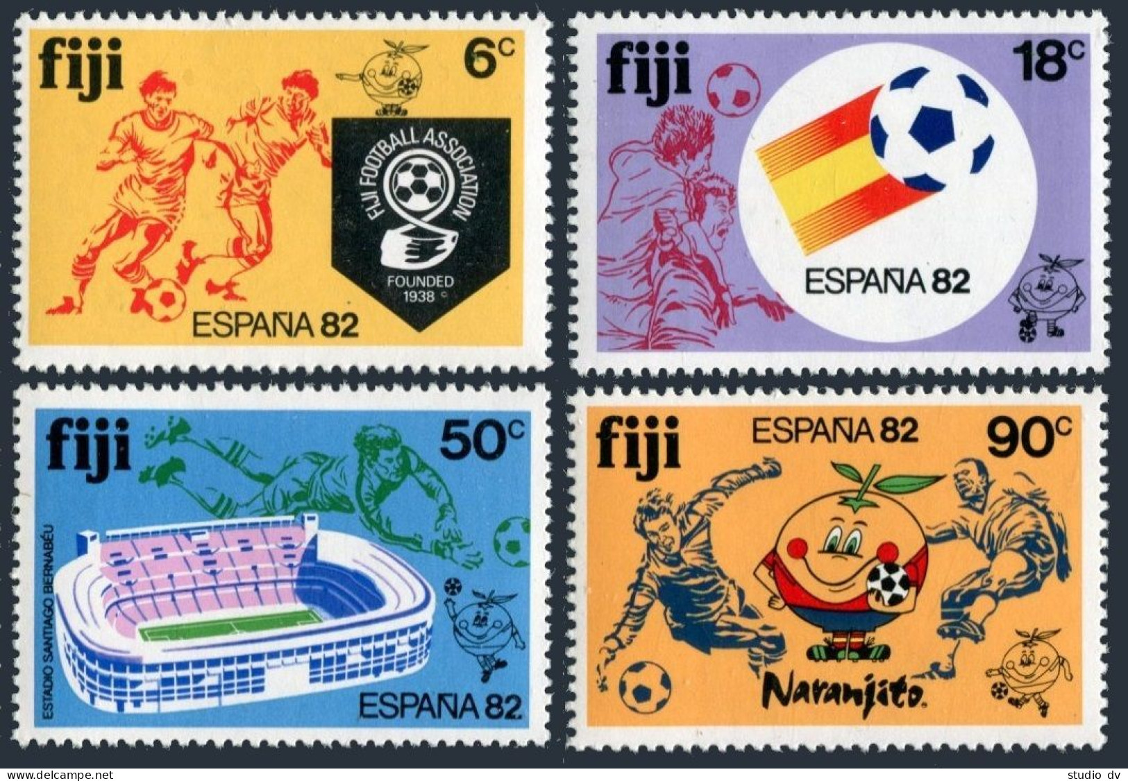 Fiji 466-469, MNH. Michel 460-463. World Soccer Cup Spain-1982. - Fiji (1970-...)