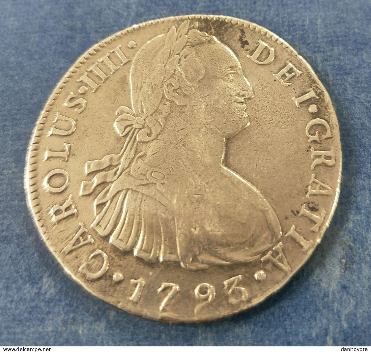 ESPAÑA. AÑO 1793. CARLOS IIII. 8 REALES PLATA LIMA I.J. PESO 26,7 GR. - Münzen Der Provinzen