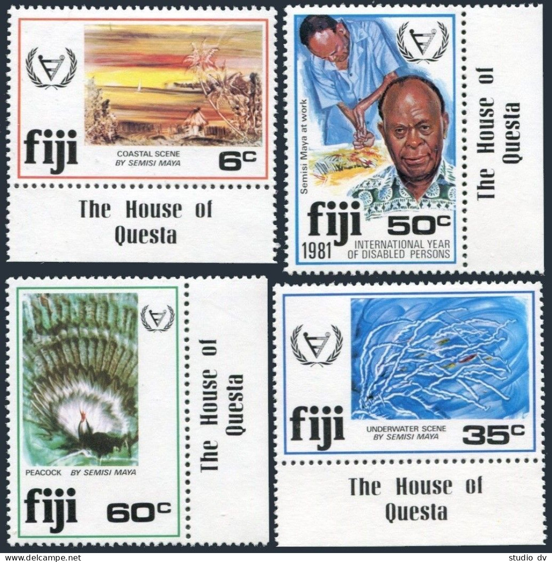 Fiji 438-441, MNH. Michel 432-435. Year Of The Disabled, 1981, Peacock, - Fidji (1970-...)