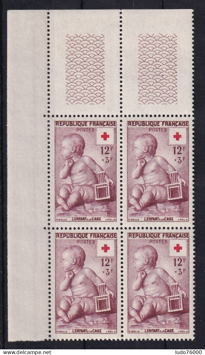 D 812 / LOT N° 1048 BLOC DE 4 NEUF** COTE 36€ - Sammlungen