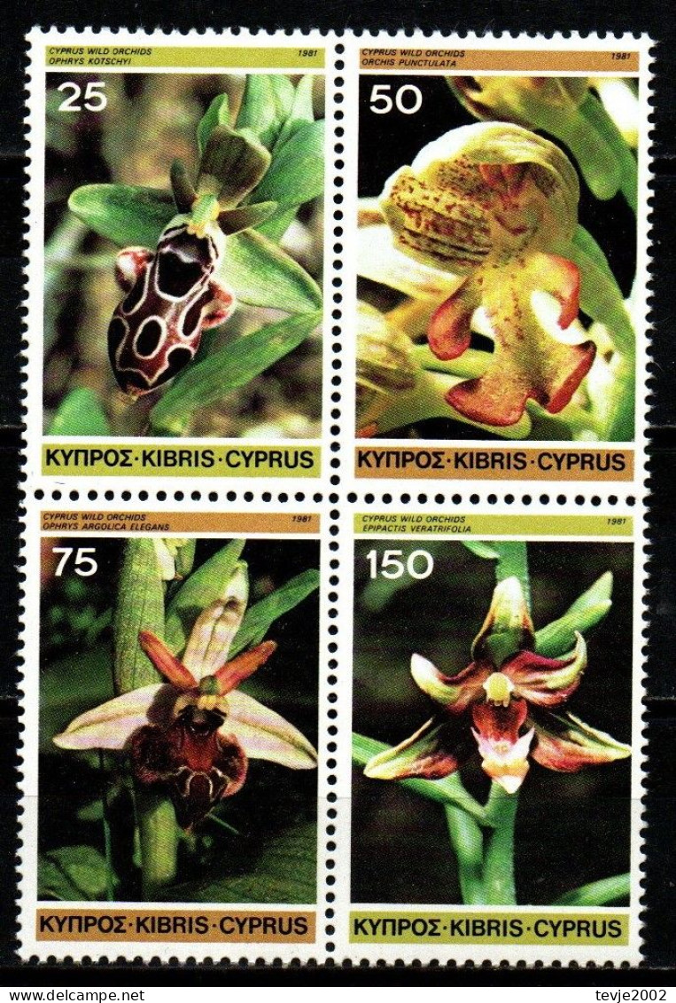 Zypern 1981 - Mi.Nr. 552 - 555 - Postfrisch MNH - Blumen Flowers Orchideen Orchids - Orchideen