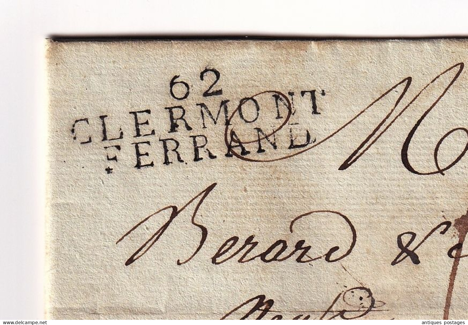 Lettre 1809 Clermont Ferrand Bertrand Puy De Dôme Berard & Martin Montpellier Hérault Eau-Forte Acide - 1801-1848: Précurseurs XIX