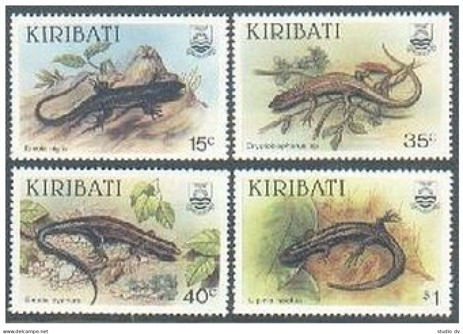 Kiribati 491-494, MNH. Michel 493-496. Lizards. 1987. - Kiribati (1979-...)