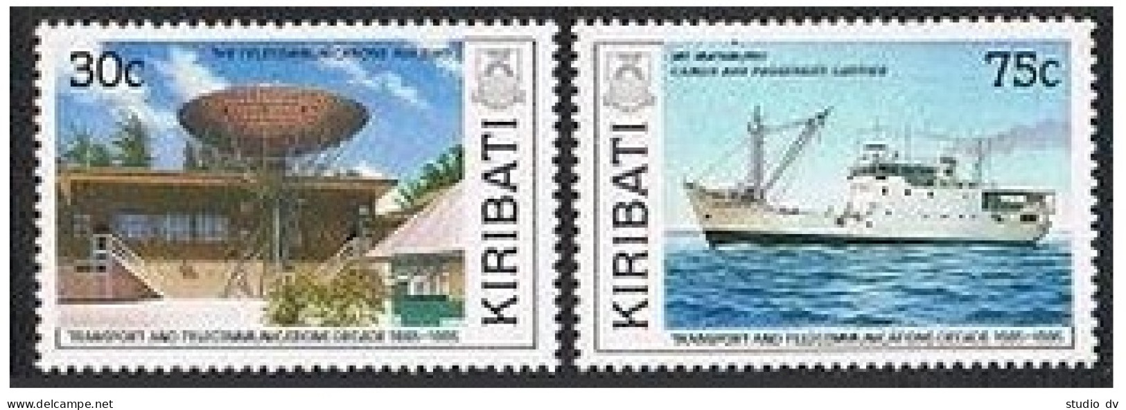 Kiribati 528-529, MNH. Mi 532-533. Transport, Telecommunications Decade, 1985. - Kiribati (1979-...)