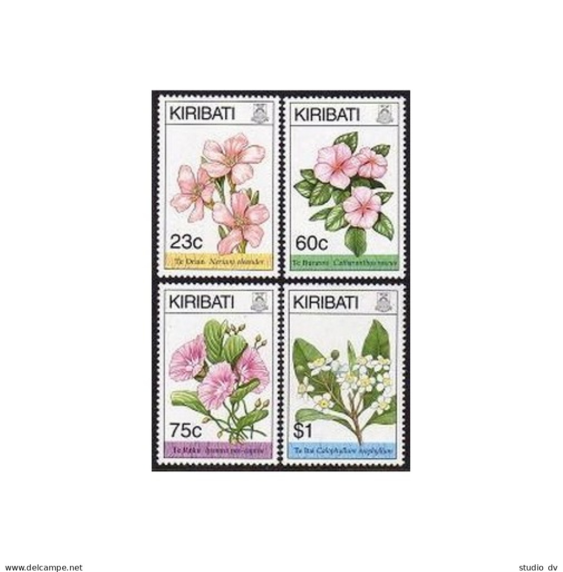 Kiribati 652-655,MNH.Michel 690-693. Flowers 1994.Neriun Oleander,Ctharanthus - Kiribati (1979-...)