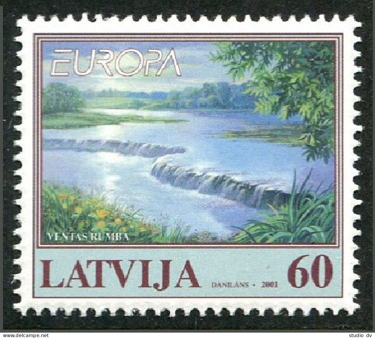 Latvia 528, MNH. Michel 544. EUROPA CEPT-2001. Lake. - Lettonie