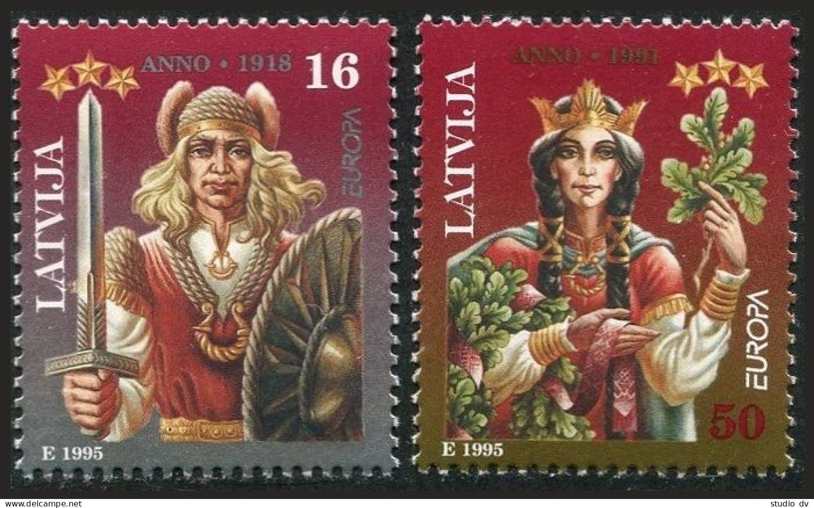 Latvia 407-408, MNH. Michel 414-415. EUROPA CEPT-1995. Peace And Freedom. - Lettonie