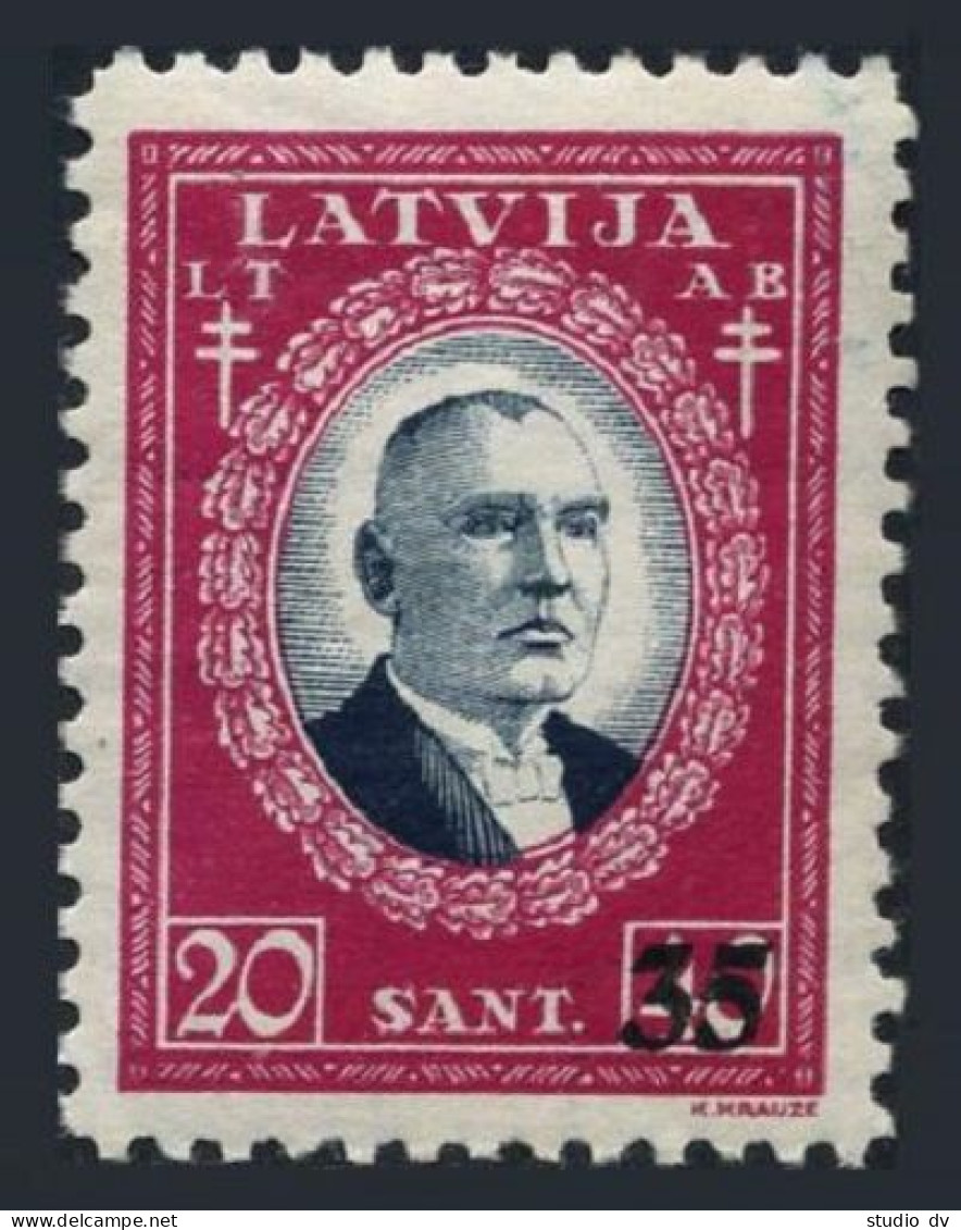 Latvia B79,MNH.Mi 187. President Alberts Kviesis, Surcharged, 1931. - Latvia