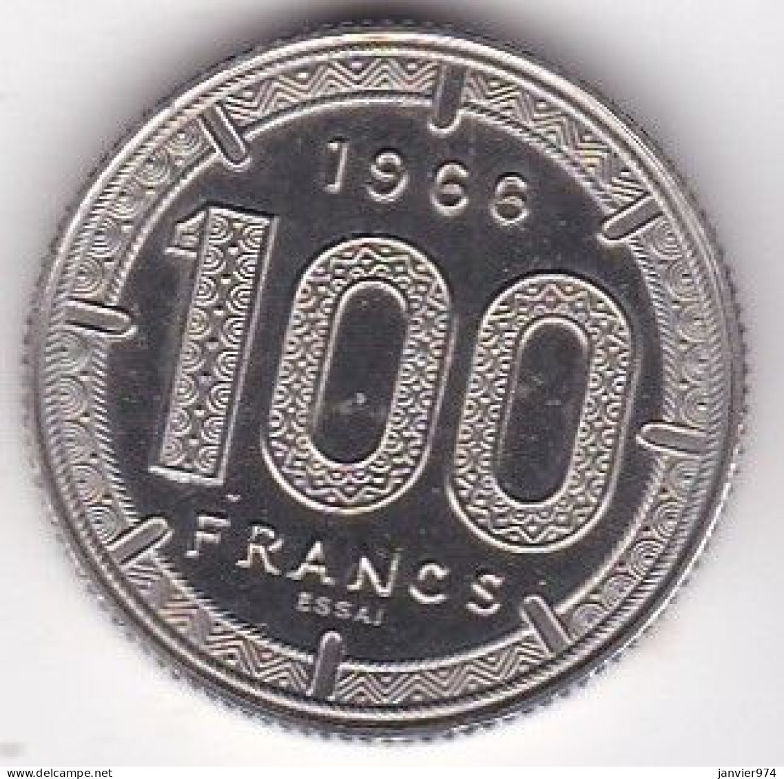 Etat Du Cameroun. 100 Francs 1966 Essai , En Nickel, KM# E11. FDC - Camerún