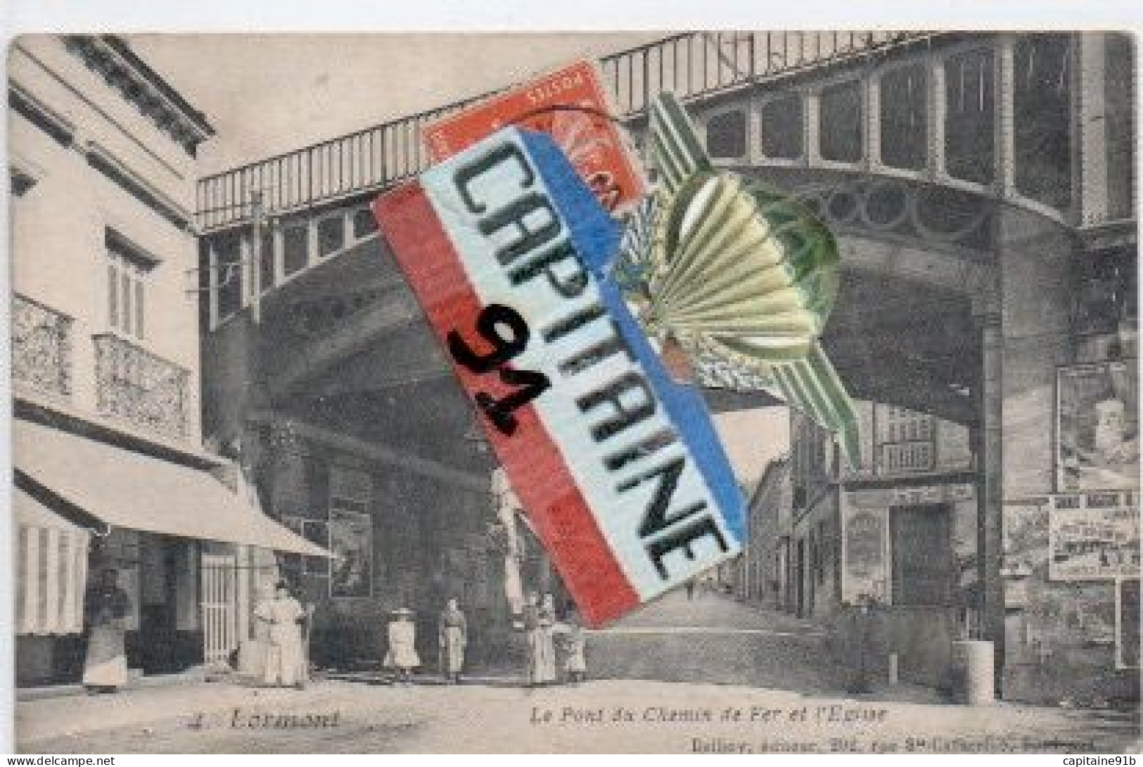 CPA  LORMONT GIRONDE LE PONT DU CHEMIN DE FER ET L EGLISE - Altri & Non Classificati