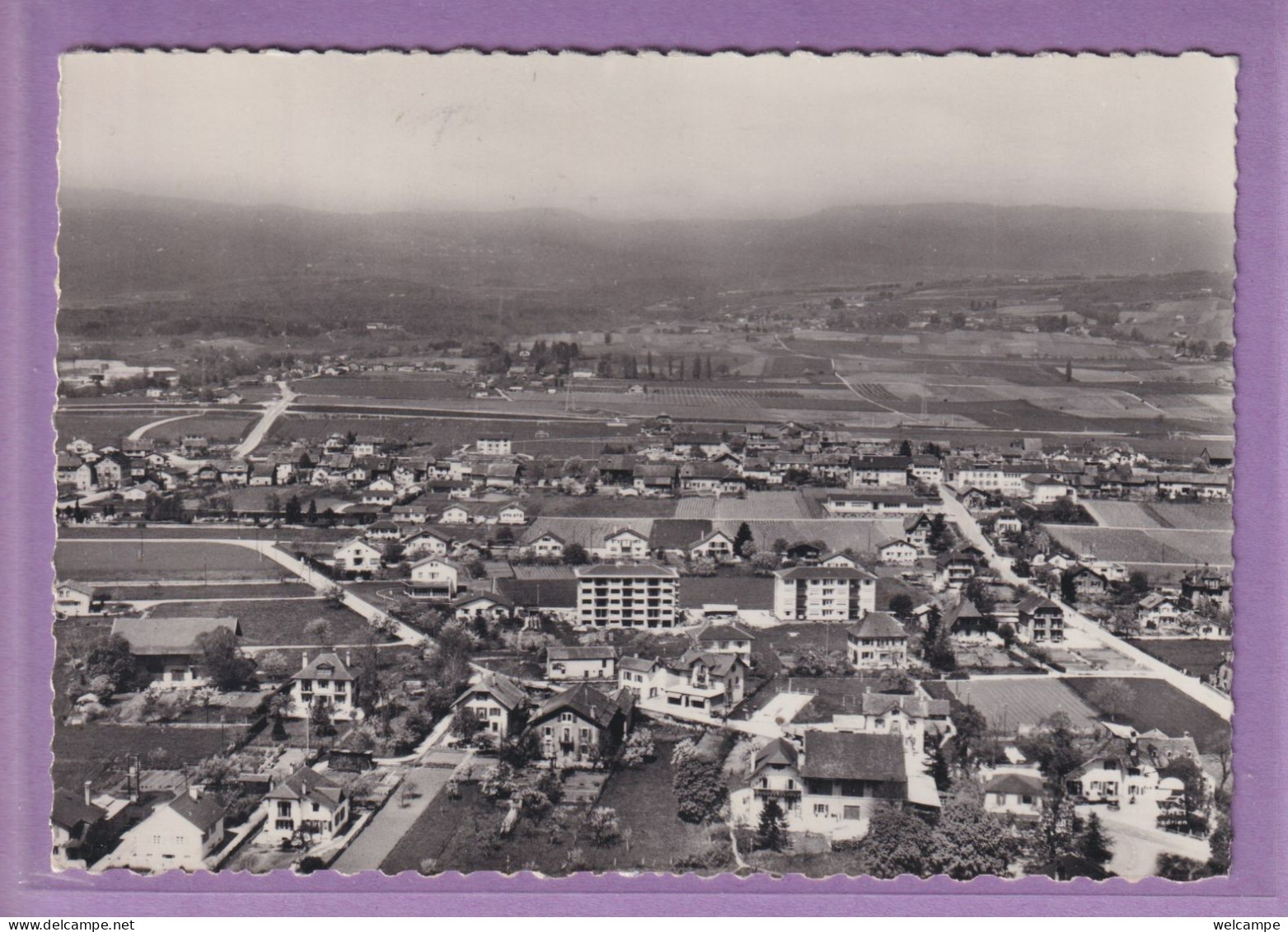 OUDE POSTKAART - ZWITSERLAND -    GLAND  EN AVION AU-DESSUS - Gland