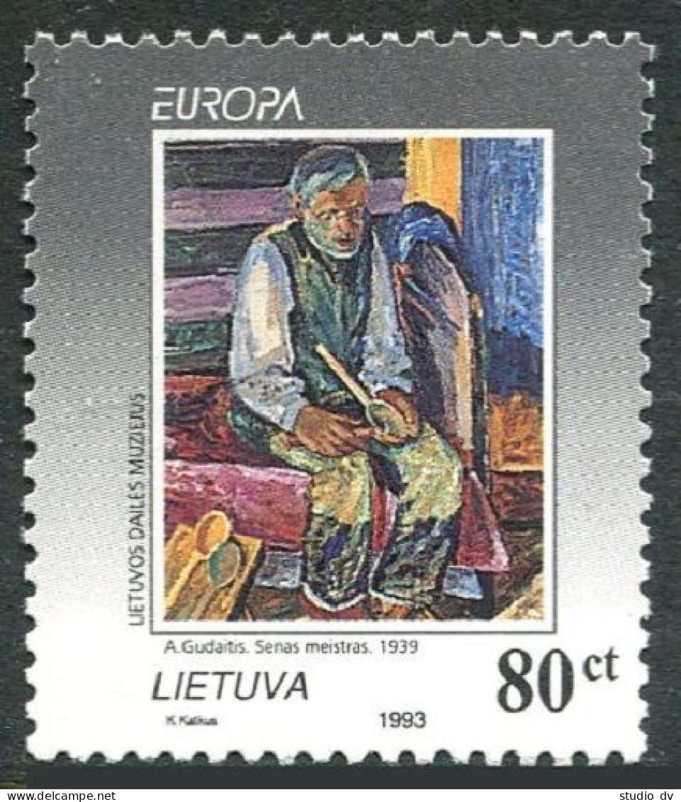 Lithuania 472, MNH. Mi 544. EUROPA CEPT-1993. Paintings By A. Gudaitis. - Lithuania