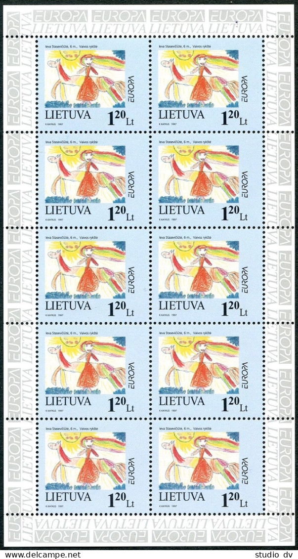 Lithuania 568-569 Two Sheets, MNH. EUROPA CEPT-1997. Stories And Legends. - Lithuania