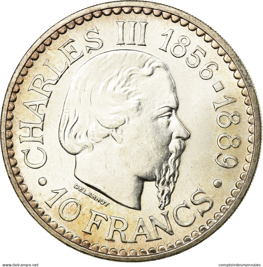 Monnaie, Monaco, Rainier III, Charles III, 10 Francs, 1966, SUP, Argent - 1960-2001 Franchi Nuovi