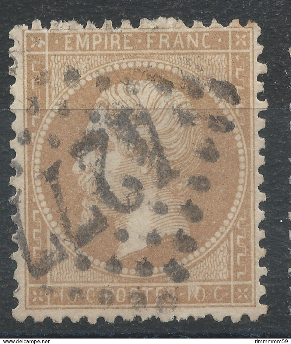 Lot N°83445   Variété/n°21, Oblitéré GC 4277 LA VILLETTE(60), Indice 2, Tache Blanche 10C - 1862 Napoléon III