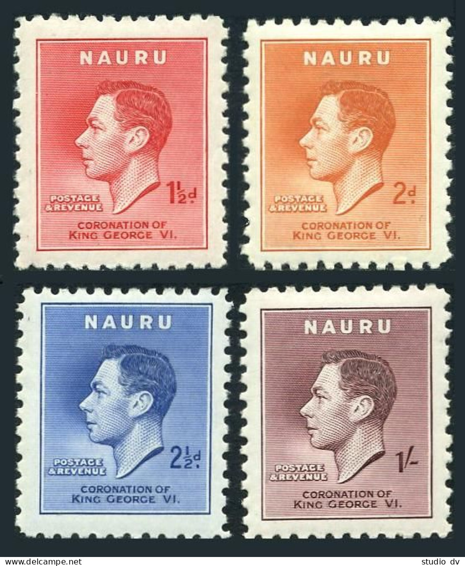 Nauru 35-38, Hinged. Michel 33-36. Coronation 1937: King George VI. - Nauru