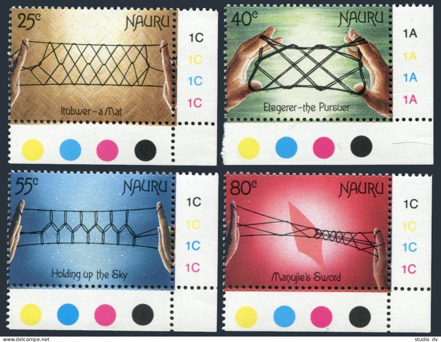 Nauru 350-353,MNH.Michel 349-352. String Games,1988. - Nauru