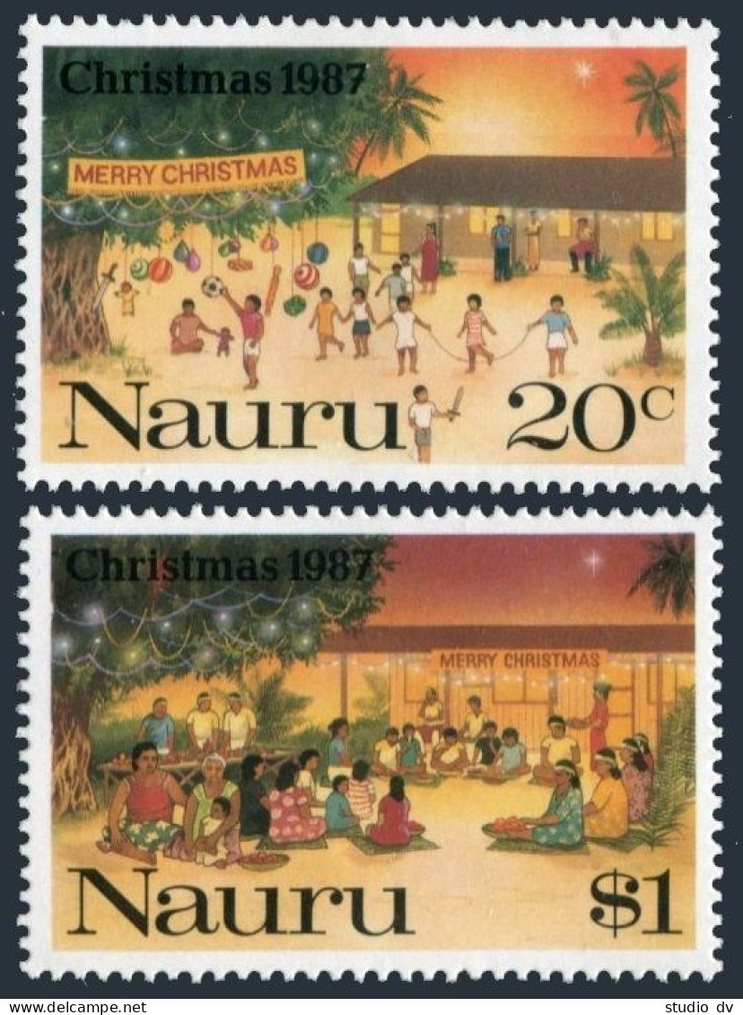 Nauru 341-342, MNH. Michel 340-341. Christmas 1981 Celebration. - Nauru