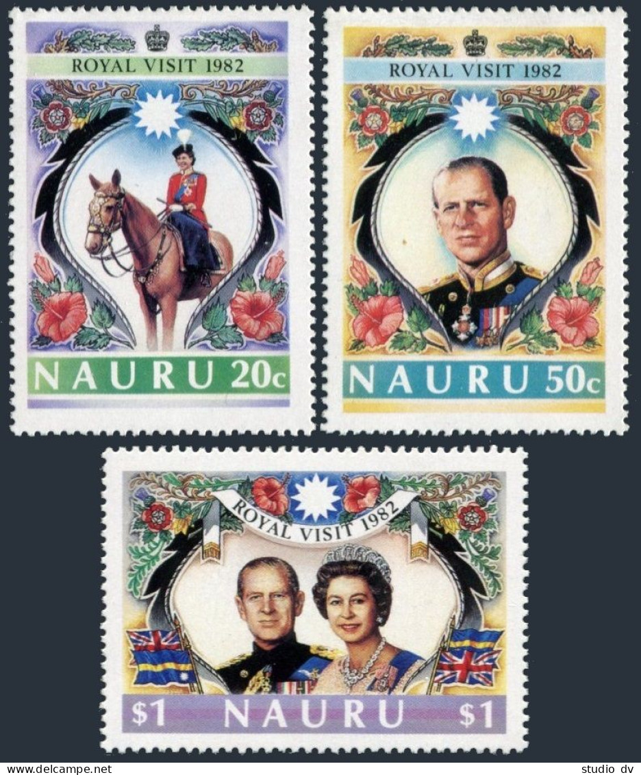 Nauru 257-259,MNH.Michel 251-253. Visit Of QE II,Prince Philip,1982. - Nauru