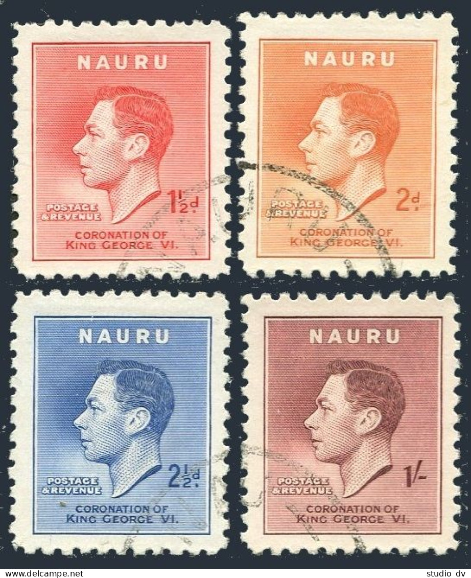Nauru 35-38, Used. Michel 33-36. Coronation 1937: George VI. - Nauru