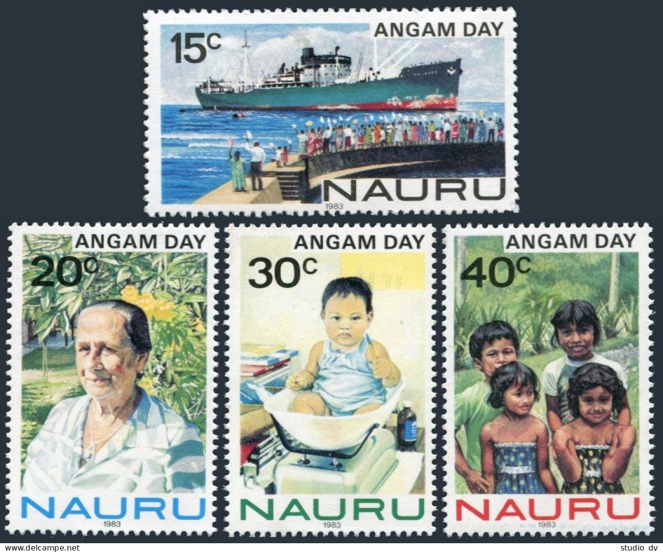 Nauru 273-276, MNH. Michel 272-275. Angam Day-Homecoming, 1983. Ship.Elsie Agio. - Nauru