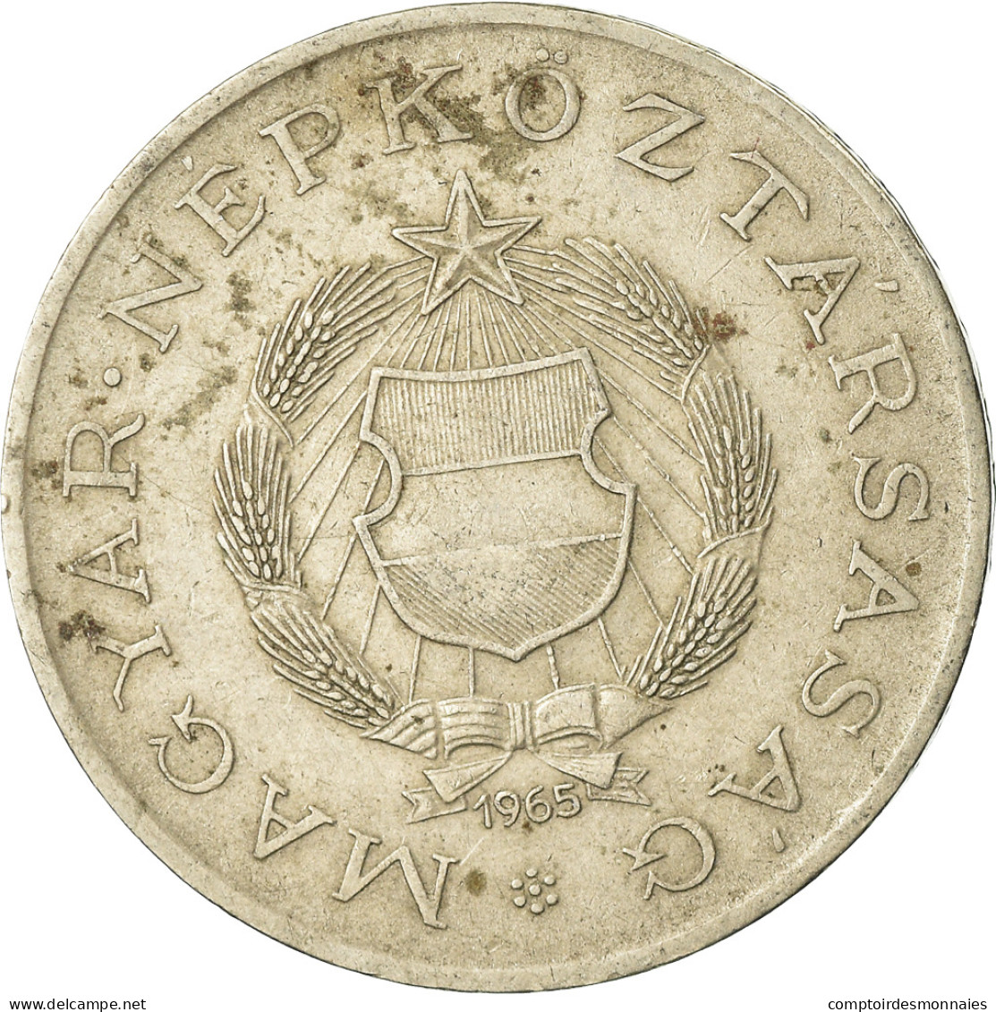 Monnaie, Hongrie, 2 Forint, 1965, TTB, Copper-Nickel-Zinc, KM:556a - Hungary