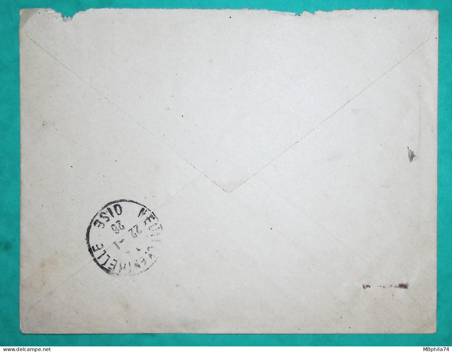 N°192 SEMEUSE CONVOYEUR LIGNE BEAUMONT A HERMES TYPE 3 POUR NEUILLY EN THELLE OISE INDICE 12 1925 LETTRE COVER FRANCE - Spoorwegpost