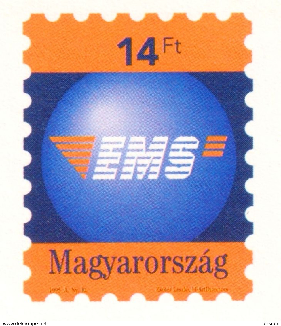 EMS - Express Mail Service - POST OFFICE / 1995 Hungary - STATIONERY - POSTCARD - Globe Earth - Poste