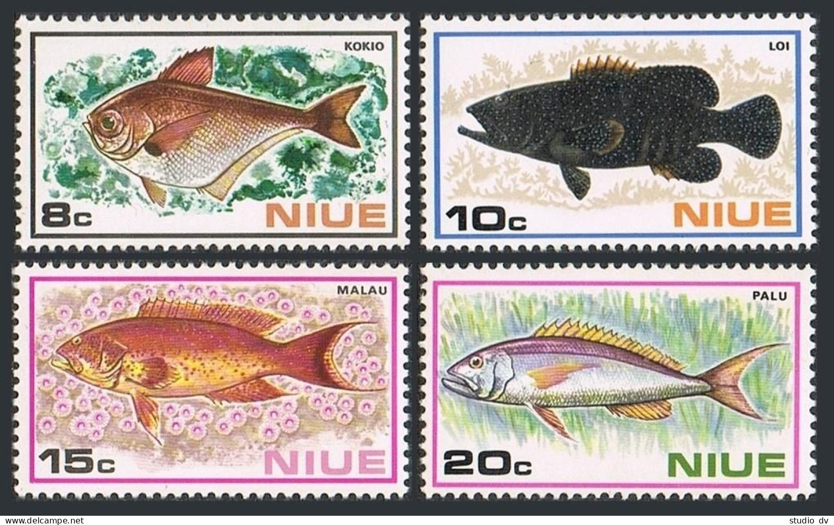 Niue 156-159, Hinged. Michel 133-136. Fish 1973. - Niue