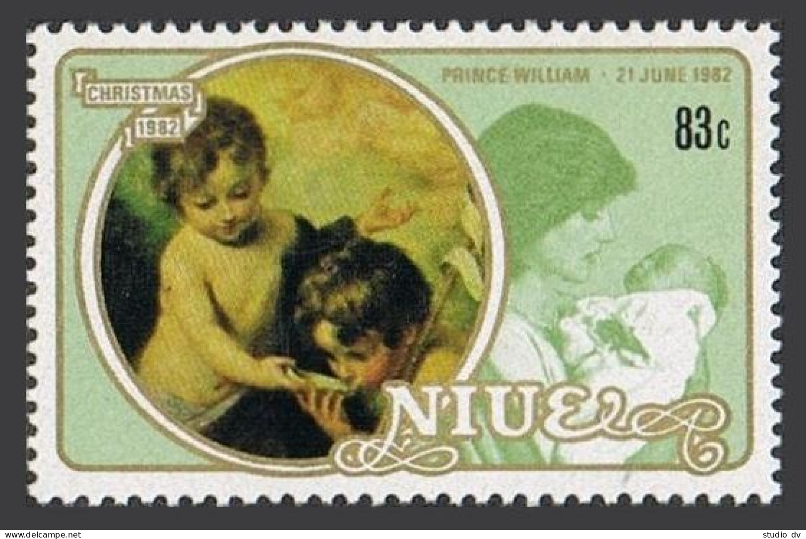 Niue 362,MNH. Michel 479. Christmas 1982. Princess Diana Holding Prince William. - Niue