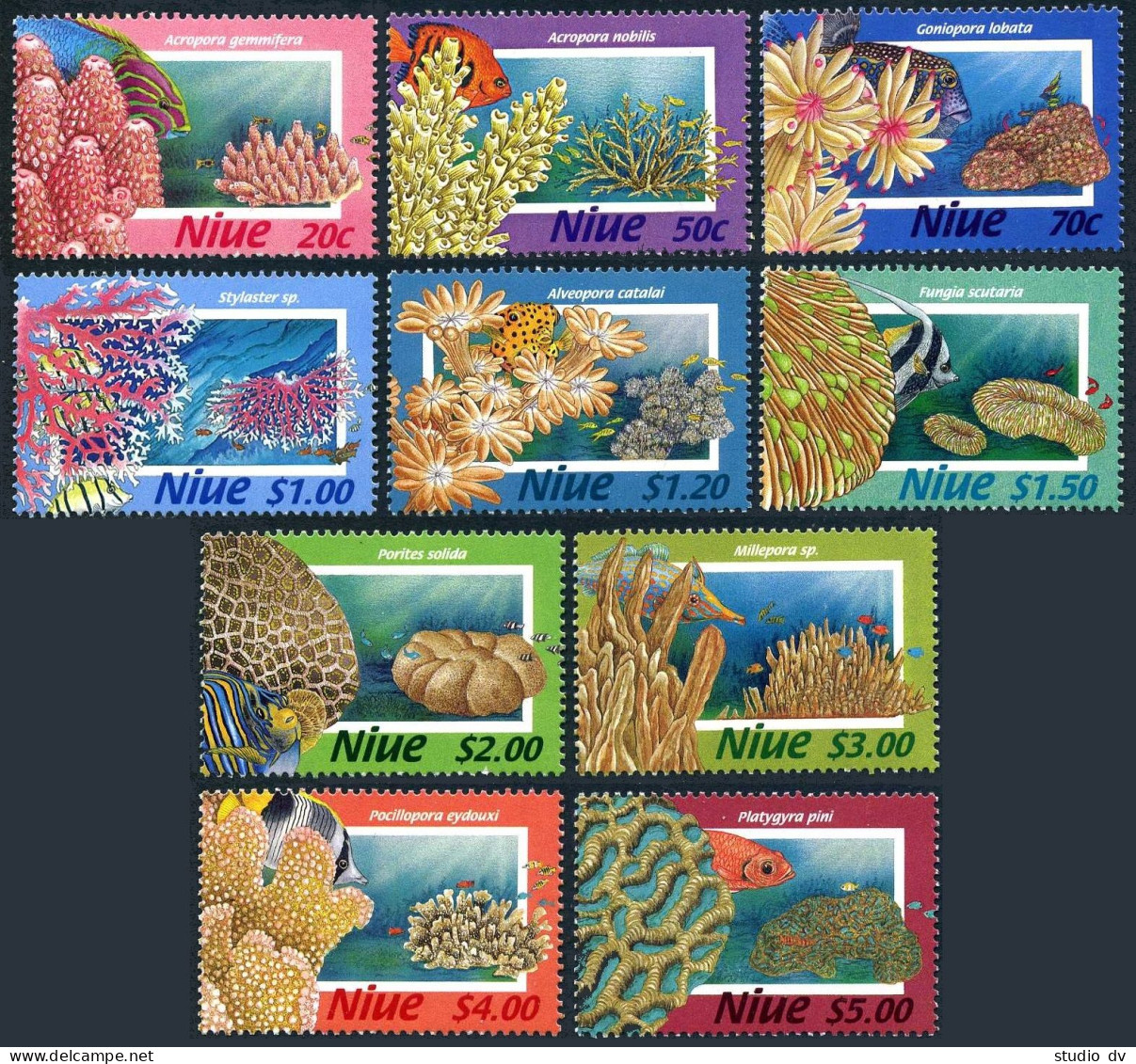 Niue 684-693, MNH. Michel 864-873. Coral Gardens 1996. Fish. - Niue