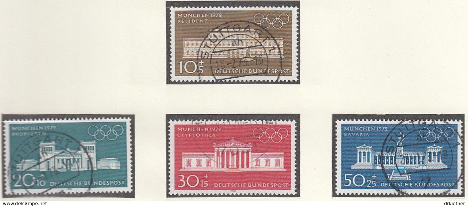 BRD  624-627, Gestempelt, Olympische Spiele München 1972, 1970 - Oblitérés