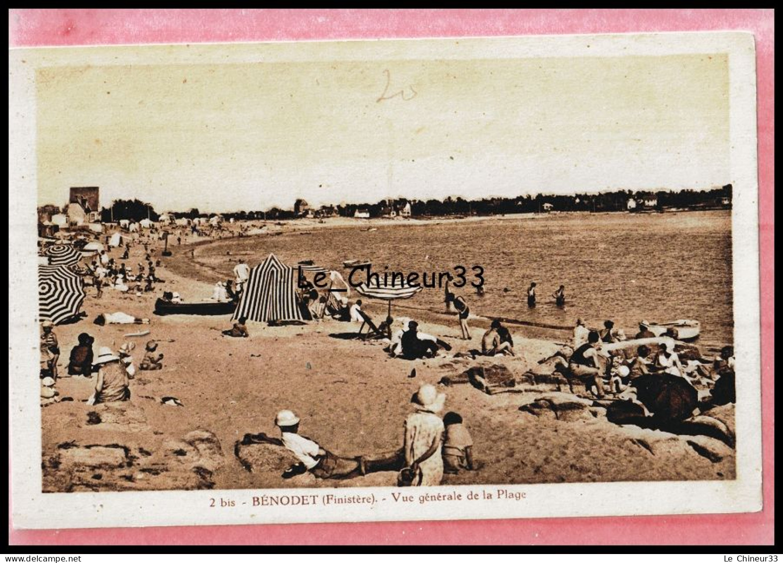 29 - BENODET -- Vue Générale De La Plage ---animé ---cpsm Pf - Bénodet