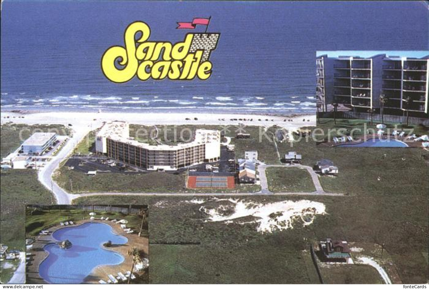 72070994 Port_Aransas Hotel Sandcastle Fliegeraufnahme - Altri & Non Classificati