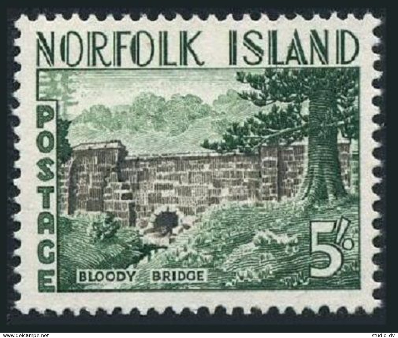 Norfolk 40, MNH. Michel 35. Bloody Bridge, 1960. - Norfolk Island