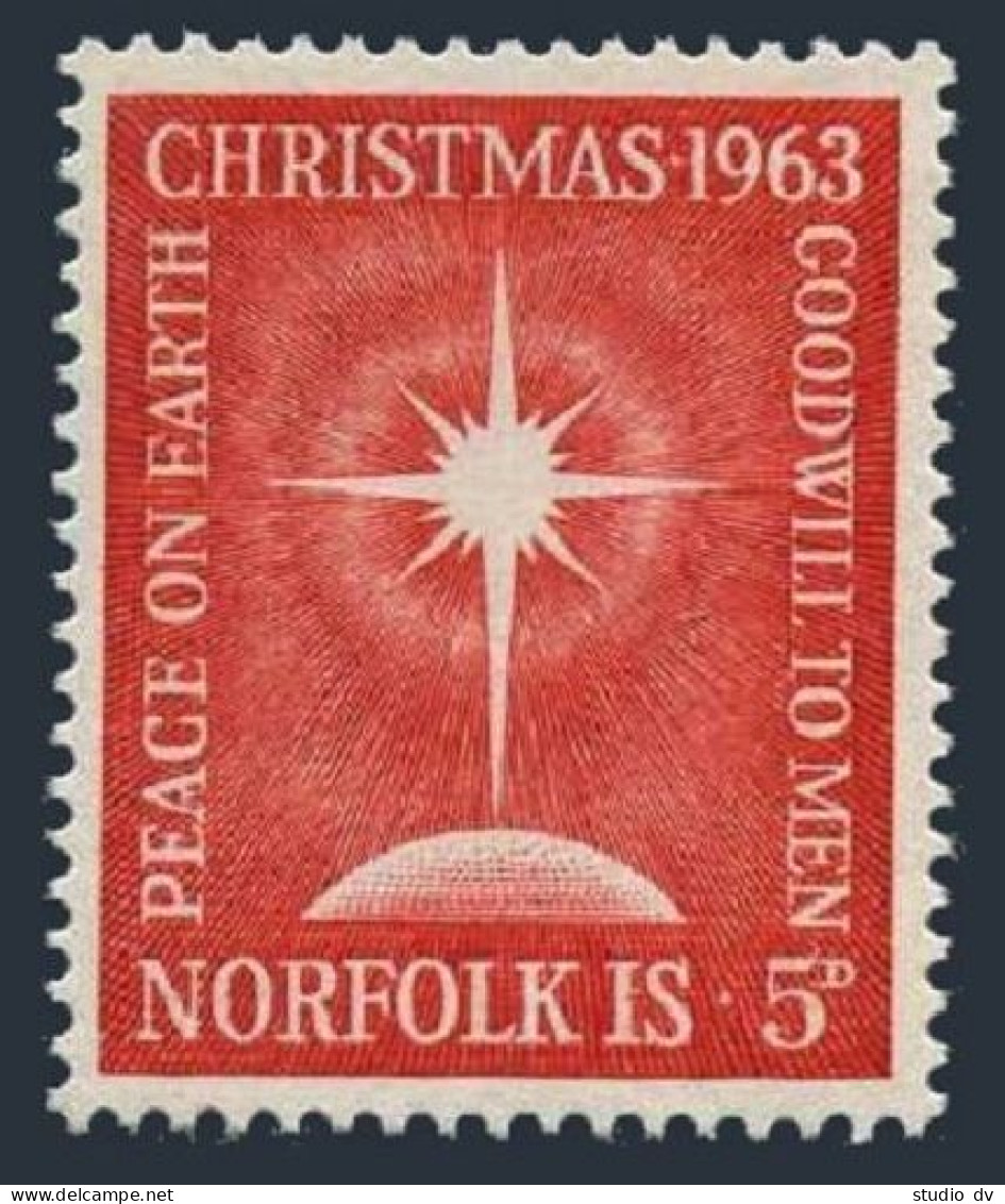 Norfolk 65, MNH. Michel 56. Christmas 1963. Star Of Bethlehem. - Isola Norfolk